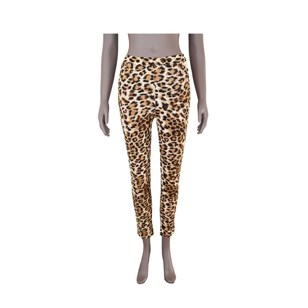 Summer Festival Leopard Print Leggings High Waisted Pants Skinny Leg Pants Small